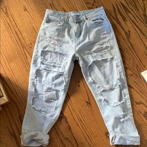 Cello boyfriend ripped destroyed distressed jeans